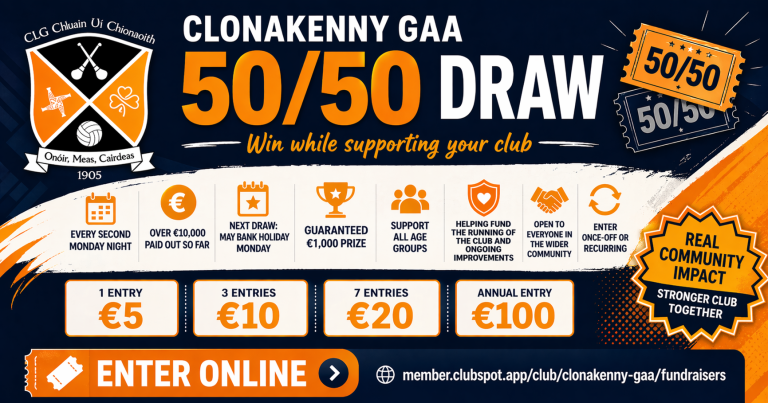 Clonakenny GAA 50/50 Draw